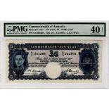 Australia 5 Pounds issued 1949, signed Coombs & Watt, portrait King George VI at left, serial S/3