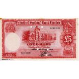 Scotland, North of Scotland Bank 5 Pounds dated 1st July 1949, rare SPECIMEN note signed G.L.