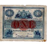 Scotland, Union Bank Limited 1 Pound dated 7th July 1920, a very scarce early issue, signed J. F.