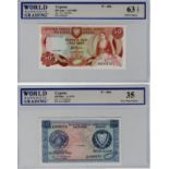 Cyprus (2), 250 Mils dated 1st March 1971, serial G/27 020374 (TBB B301f, Pick41b) in WBG holder