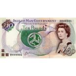 Isle of Man 10 Pounds not dated issued 1998, signed J.A. Cashen, VERY LOW serial H000021 (IMPM537,