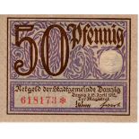 Danzig 50 Pfennig dated 15th April 1919 (TBB B111a, Pick11) Uncirculated