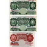 O'Brien (3), a small collection of Britannia REPLACEMENT NOTES issued 1955, 10 Shillings serial
