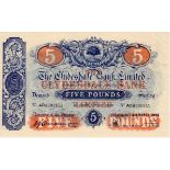 Scotland, Clydesdale Bank 5 Pounds dated 3rd March 1948, serial AO 0001951, signed J. J.