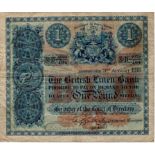 Scotland, British Linen Bank 1 Pound dated 3rd August 1916, very early date of issue 'square'