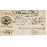 Fort Montague Bank Five Halfpence Skit Note for T. Hill dated 1807, serial 29131 (Outing4008b) small