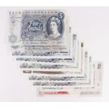 Bank of England (10), Kentfield 50 Pounds and 5 Pounds, Gill 5 Pounds (2), Somerset 10 Pounds & 5