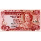 Jersey 20 Pounds issued 1976 - 1988, signed Leslie May, serial AC499614 (TBB B114b, Pick14b) crisp