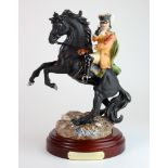Royal Doulton figure of Dick Turpin on horseback (HN3272), limited edition 560/5000, on wooden