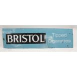 Advertising. Large enamel sign 'Bristol Tipped Cigarettes', 152cm x 43.5cm approx.