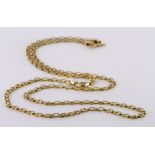 14k marked Gold 18 inch fancy link Necklace weight 5.4g