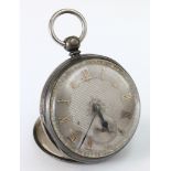 Silver cased open face pocket watch, by George Russell, Huddersfield (no. 5650), hallmarked '