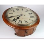 Ipswich interest. A walnut cased wall clock, dial reads 'Jno Moore Ipswich', with Roman numerals,