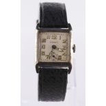 Gents silver cased (import marks for London 1930), "Winegartens" wristwatch. Working when