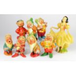 Wade. A set of Wade Snow White & the Seven Dwarfs, circa 1930s, makers marks to base, tallest 16cm