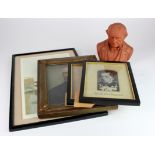 William Gladstone interest. Five items mostly relating to Gladstone, comprising A clay bust (