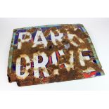 Advertising. A multi-coloured enamel sign 'Park Drive'', worn with loss, 61cm x 52cm approx.