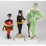 Wade. Three Wade & DC Comics Batman limited edition figurines, circa 1999, comprising The Riddler,
