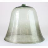Large glass bell cloche, circa 18th / 19th Century, height 37cm, diameter 44cm approx.