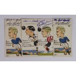 Football - autographed Trade cards c1950's inc Roy Bentley (Chelsea) x2, Len Shackleton (