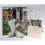 Football Autographs - an excellent mixed selection of various cuttings etc. include Harold Hassell v