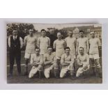 Cardiff City exceptionally rare RP Postcard of Team before European Tour Match v Sparta Prague on