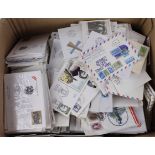 Dealer’s accumulation of Commonwealth and World covers (no GB) in a box, better noted inc