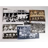 Cardiff City season 1951/52 selection of team photos black & white, various sizes, all reprints from