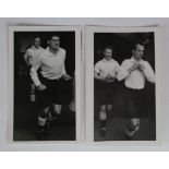 Cardiff City black & white postcard sized photos of Trevor Ford followed by Mike Tiddy and Doug