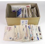 Australia FDC range in shoebox, many illustrated, many 1950's / 1960's + later. Interesting lot with
