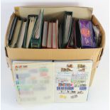 GB - large varied lot of stockbooks / albums, album pages in folders and loose. Better material in