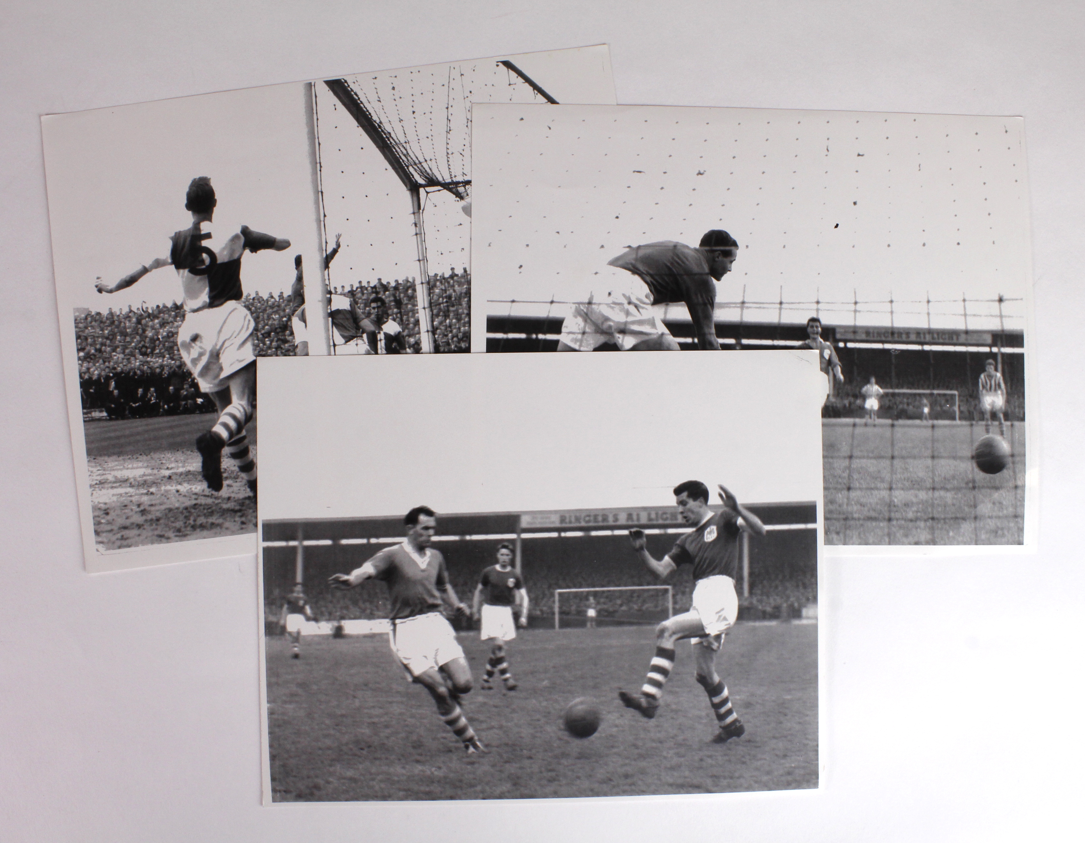 Bristol City 1957/58 - 1958/59 black & white original press photos 10"x8" of match action 1957/8 v