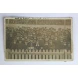 Cardiff City early RP postcard of the Crowd for match played at Ninian Park on 11/4/1914 v Tan