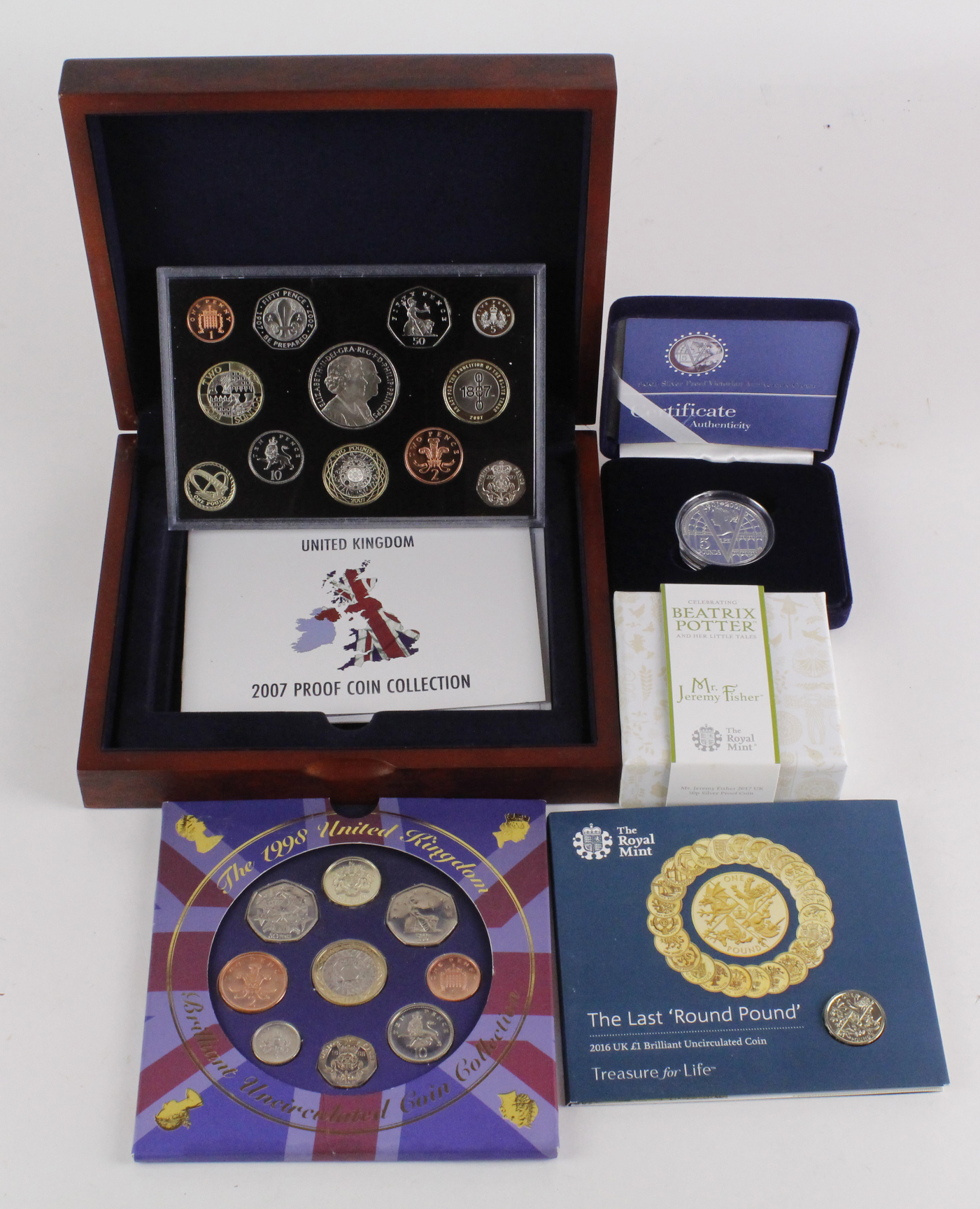 GB Commemorative Coins & Sets: Royal Mint Executive Proof Collection (wooden case) 2007 aFDC cased