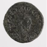 Carausius billon Antoninianus, Sear 13680. Obverse legend 'C'. / Rec: Providentia standing left,