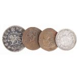 Iran (4) coins 19th-20thC including silver.