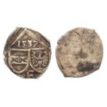 Austrian silver pfennig 1537, toned VF