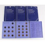 GB Whitman Folders (4): Great Britain Farthings Collection 1902 to 1936, all complete from