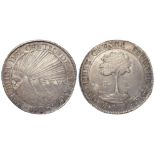 Central American Republic silver 8 Reales 1836 NG M, KM# 4, GEF