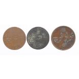 Dutch East Indies 3x copper Kepings of Sumatra and others.
