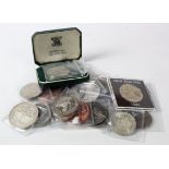 World Crown-Size Coins & Medals (24) 1960s-2000, including silver.