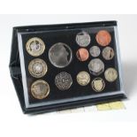 Royal Mint: 2011 The United Kingdom Proof Coin Set, deluxe black leather edition FDC cased with