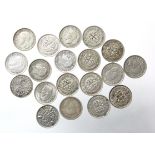 GB Silver Threepences (21) All scarce dates 1926x2, 28x4, 42x4, 43x7 & 1944x2. Mixed grades