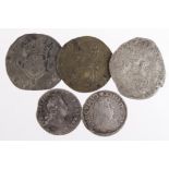 France (5) 16th-18thC assortment including silver, mixed grade.