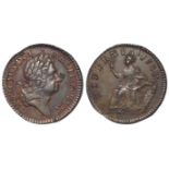 USA Colonial Woods Halfpenny 1723, EF trace lustre, probably an American AU, a spot of verdigris and