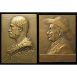 French Commemorative Plaques (2): Louis Pasteur 1822-1895 by G. Prud'homme, bronze 73mm EF, and J.H.