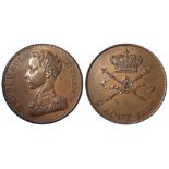 French bronze pattern 5 Francs 1830, c.37mm, of Henry V, with a ticket stating 'bought Dec. '66