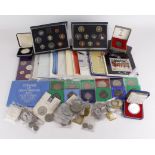 Assortment of mainly GB Unc, proof sets along with an assortment of mixed coins. Noted 1992 Unc