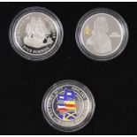 Channel Islands, Royal Mint: The Battle of Trafalgar Silver Proof Commemorative Collection; 3x