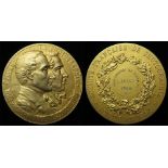 French Photography Medal, silver-gilt d.50mm: Nicéphore & Daguerre, Société Français de Photographie